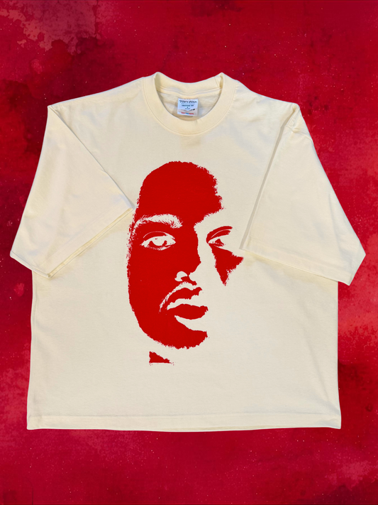 off white and off black “SKUZII” album cover cropped tee (heavyweight)